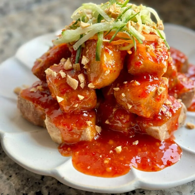 Fried Tofu with Tamarind Glaze