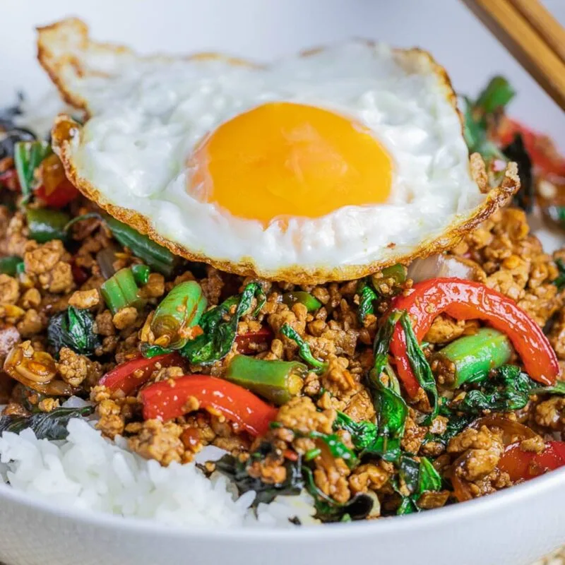 thai basil tofu stir fry pad krapow